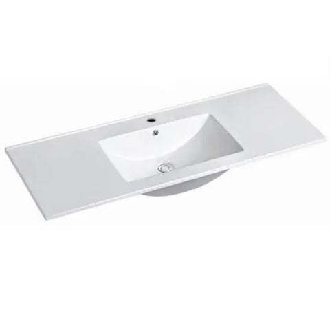 Otti Slim Line Ceramic Top Basin 1200x460mm White CT124