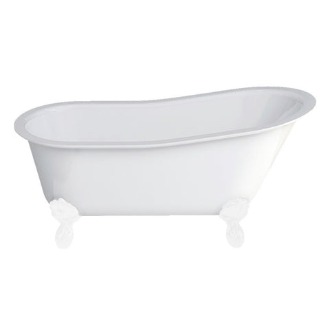 Abey ClearStone Romano Grande Freestanding Bath 1690mm (with White Claw Feet) Gloss White 22837WF