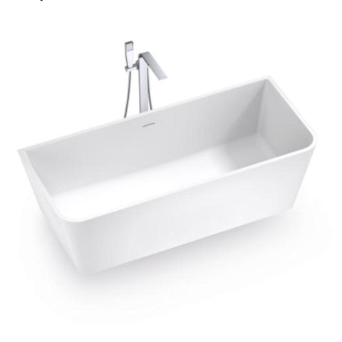 Argent Mirra BTW Freestanding Bath 1650mm w/Overflow Matte White FS611627