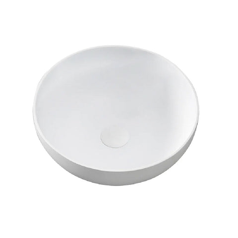 Otti Solid Surface Basin 390x390mm Above Counter Matte White SSB3939