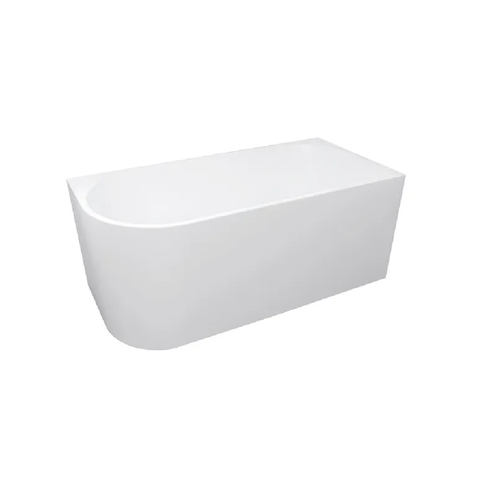 Otti Right Corner Back to Wall Bathtub 1500x750mm Gloss White ICBT-1500R-NF