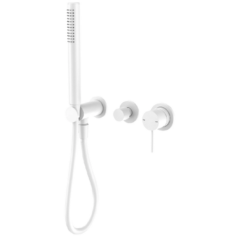 Nero Mecca Shower Mixer Diverter Systerm Separate Back Plate Trim Kits Only Matte White NR221912FTMW