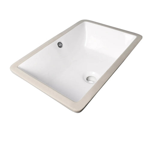 Otti Basin Square 510x380mm Undermount With Overflow Gloss White IS9051