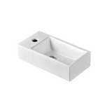 Otti Compact Above Counter Basin Right Hand Bowl 200x405mm 1 Taphole No Overflow Gloss White IS2048R