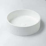 Eight Quarters Concrete Circle Above Counter Basin 390x390mm White EQCO1-W