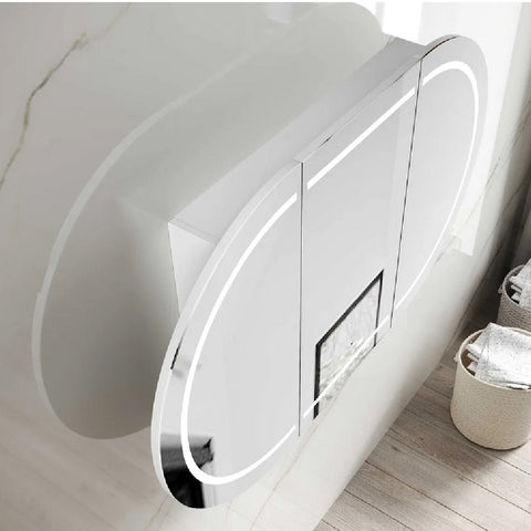 Otti Bondi LED Shaving Cabinet 1800x900mm Matte White LED-BOSV1890W