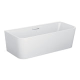 BetteArt BTW Silhouette Freestanding Bath w/ Overflow White B3480CWSFB