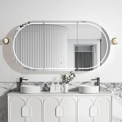 Otti Bondi LED Shaving Cabinet 1800x900mm Premium Edition White LED-BOSV1890W-VP