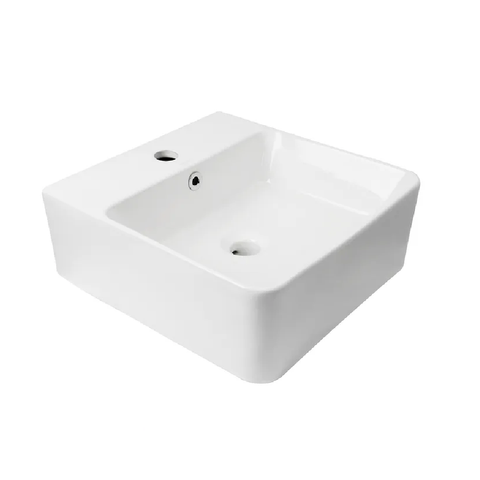 Otti Above Counter Wall Hung Basin 420x400mm 1 Taphole w/Overflow IS2026