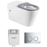 Otti Wellness Care Wall Faced Pan (Inc. Geberit System & Flush Button) Gloss White IWWFPPK-G-NP