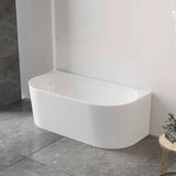 Otti Attica Noosa Back to Wall Bath 1700X800mm Gloss White ANBT-BW-1700