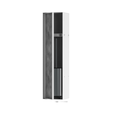 Hansgrohe Xtrastoris Recessed Toilet Brush Holder w/ Storage Shelf & Tileable Door Matte White 56060700
