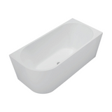 Fienza Isabella Corner Bath Left Hand 1500mm Matte White FR67-1500L-MW