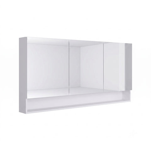 Fienza Carmen/Aluca Mirror Cabinet 1500mm White 3 Doors w/ Display Shelf DMC1500