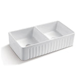 Otti Boston Butler Sink Double Bowl 845x455mm White MC84455