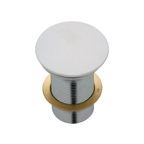 Fienza Cast Stone Dome Waste No Overflow 40mm White WAS56W-NEW