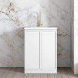 Otti Hampshire Mini Laundry Kit 650mm White / Cloudy Carrara Top LA-650-BOHW-CA