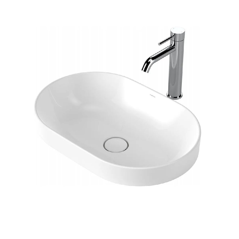 Track Inset Basin Caroma Liano II Pill 530mm Inset Basin White 852700W