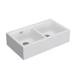 Seima Sink Oros 902 Double Bowl Butler Sinks 900x515mm (No Taphole) White 192185