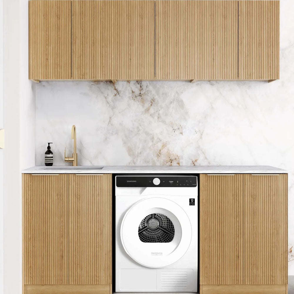 Otti Havana Laundry Kit 1960B Woodland Oak / Natural Carrara Marble Top LA-1960B-HAWL-NCA