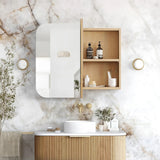 Otti Newport Shaving Cabinet 900x750mm Woodland Oak SSQ9075WL