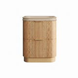 Otti Havana Fluted Freestanding Curve Vanity 750mm Woodland Oak / Sand Dune Top HAFW750LST-SD