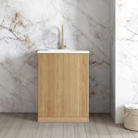 Otti Havana Mini Laundry 650mm Woodland Oak / Cloudy Carrara Top LA-650-HAWL-CA