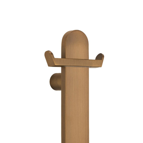Radiant Vertical Flat Bar Hook Antique Brass AB-FVTR-HOOK