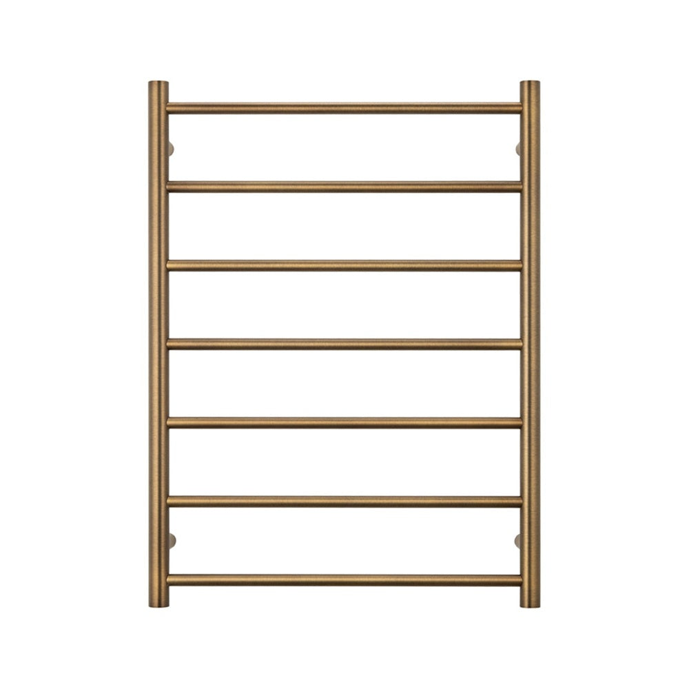 Radiant Round Heated Towel Rail 600x800mm Right Antique Brass AB-RTR01RIGHT