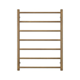 Radiant Round Heated Towel Rail 600x800mm Left Antique Brass AB-RTR01LEFT