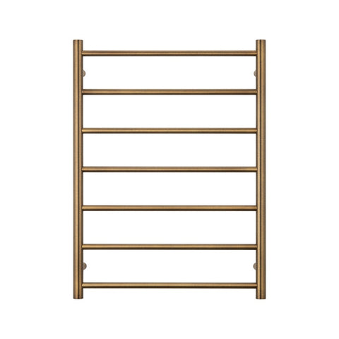 Radiant Round Heated Towel Rail 600x800mm Right Antique Brass AB-RTR01RIGHT