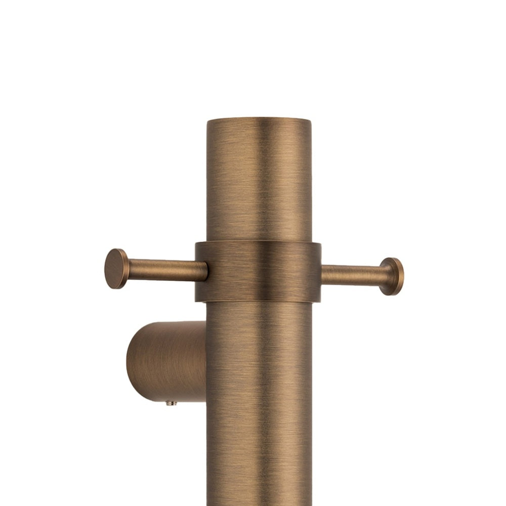 Radiant Vertical Towel Rail Hook (Suits Vertical Heated Bar) Antique Brass AB-VTR-HOOK