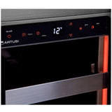 Artusi Dual Zone Wine Cooler 37 Bottle Reversable Door Matte Black AWC37BV