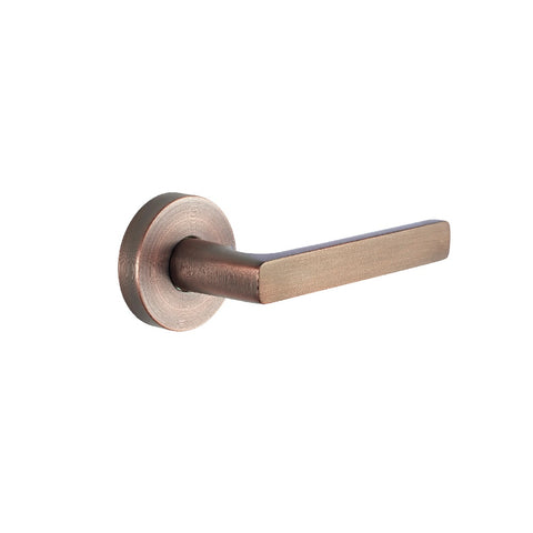 Gainsborough QuickFix Rivera Passage Lever Set with Latch Aged Brushed Copper 700RIVABCWL