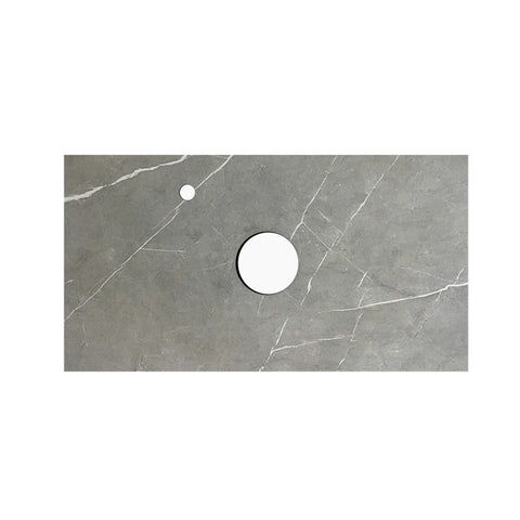 Otti Byron Wall Hung Vanity 1200mm (10 O'Clock Taphole) Black Oak / Amani Grey Top BY1200BST-G-10TH