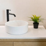 Amelie Deauville Round Above Counter Basin 360mm (No Overflow) Matte White BDOLUC360AVBMW