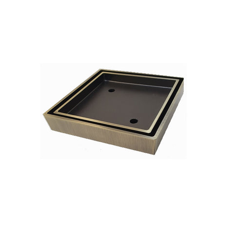 Sonia Smart Tile Insert Grate 115mm x 115mm (Suit 80mm) Ancient Brass KFG-802AB
