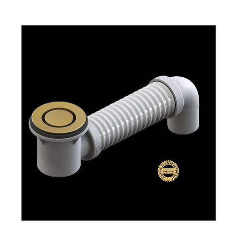 Bounty Brass Bath Pop Down Waste 40mm Brushed Gold With Flexible Connector 21831.23