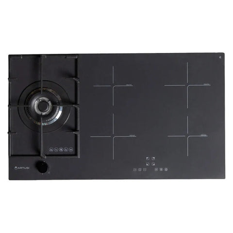 Artusi Hybrid Cooktop 900mm Nano Matte Black AIG9410NB