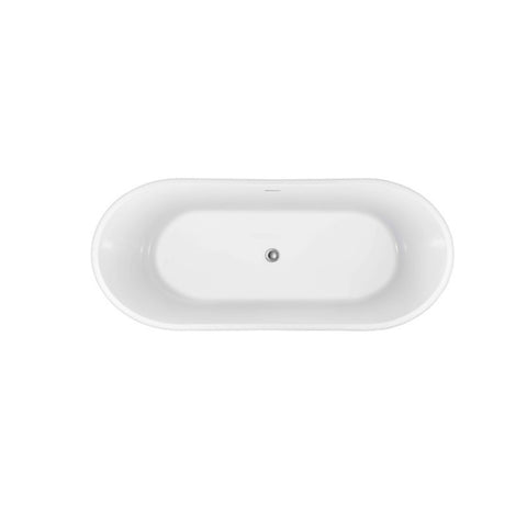 Victoria Freestanding Bath 1500mm (with Overflow) Gloss White