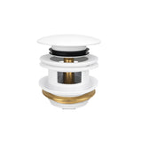 Amelie Bonn Bath Pop Up Waste Mushroom Head 40mm (Overflow) Matte White BDO-BKP86-MW