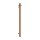 Radiant Vertical Single Heated Towel Bar 40mmx950mm Brushed Bronze BB-VTR-950