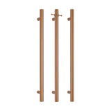 Radiant Vertical Single Heated Towel Bar 40mmx950mm Brushed Bronze BB-VTR-950