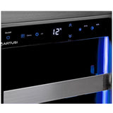 Artusi Dual Zone Wine Cooler 125 Bottle Reversable Door Matte Black AWC154BV