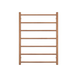 Radiant Round Heated Towel Rail Left 600x800mm Brushed Copper BC-RTR01LEFT