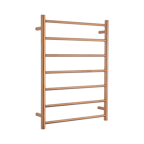 Radiant Round Heated Towel Rail Right 600x800mm Brushed Copper BC-RTR01RIGHT