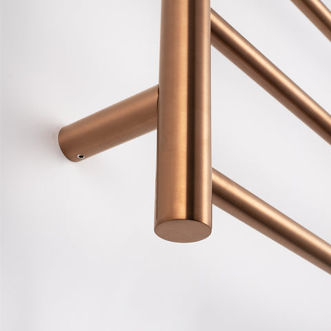 Radiant Round Heated Towel Rail Right 600x800mm Brushed Copper BC-RTR01RIGHT