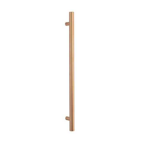 Radiant Non Heated Round Single Bar Towel Rail Vertical 950mm Brushed Copper NH-BC-VTR-950