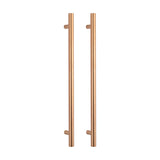 Radiant Vertical Single Heated Towel Bar 40mmx950mm Brushed Copper BC-VTR-950