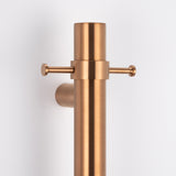 Radiant Vertical Single Heated Towel Bar 40mmx950mm Brushed Copper BC-VTR-950